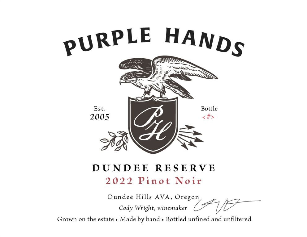 Purple Hands Dundee Hills Reserve Pinot Noir 2022 – Avalon Wine