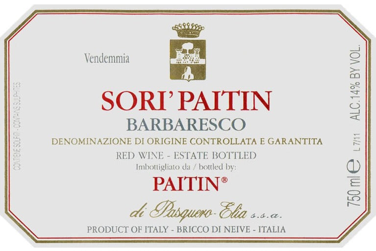 Paitin Barbaresco Sori Paitin Serraboella 2020 – Avalon Wine