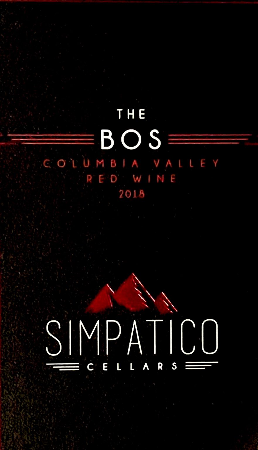 Simpatico The Bos Red Wine 2018
