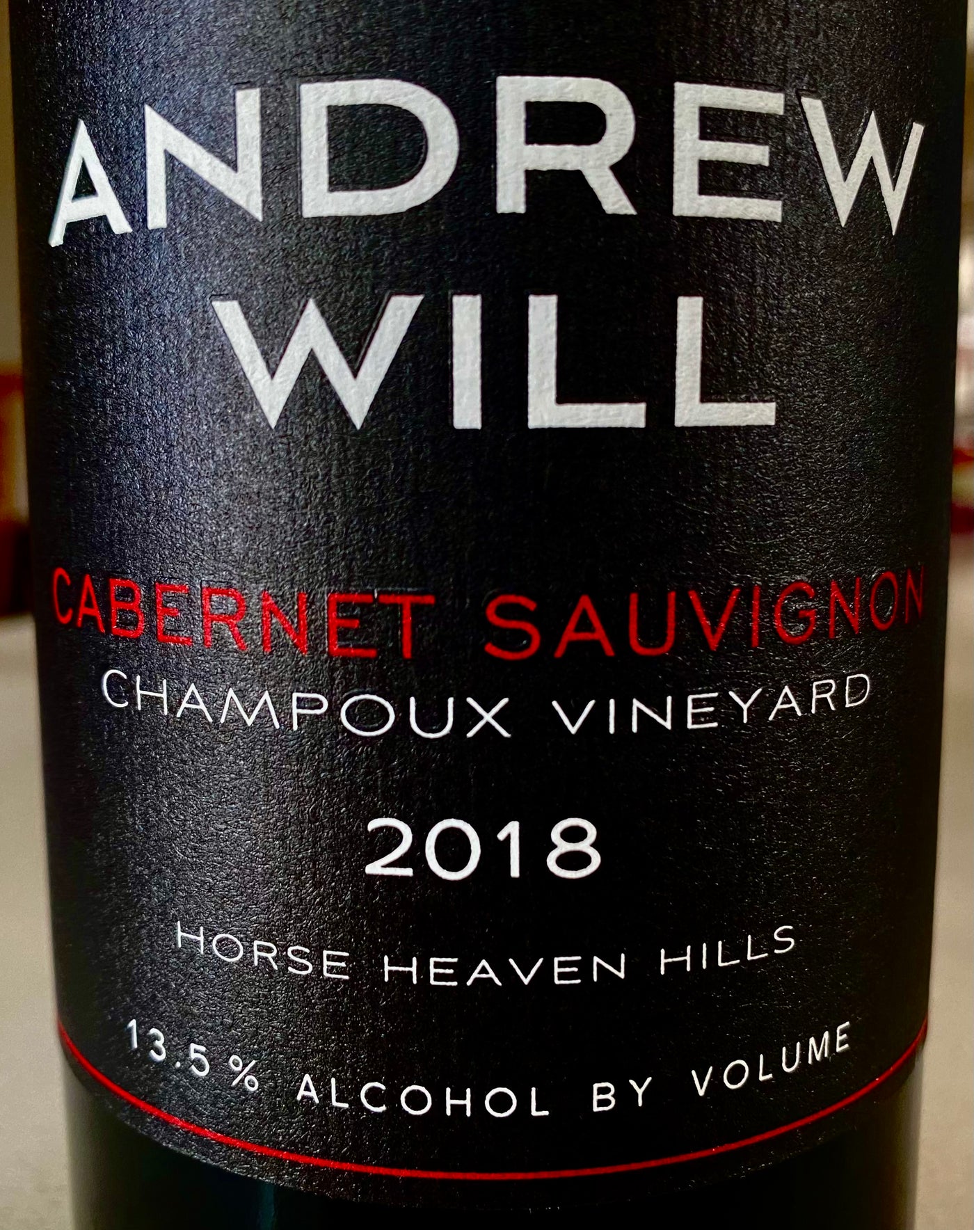Andrew Will Champoux Vineyard Cabernet Sauvignon 2018