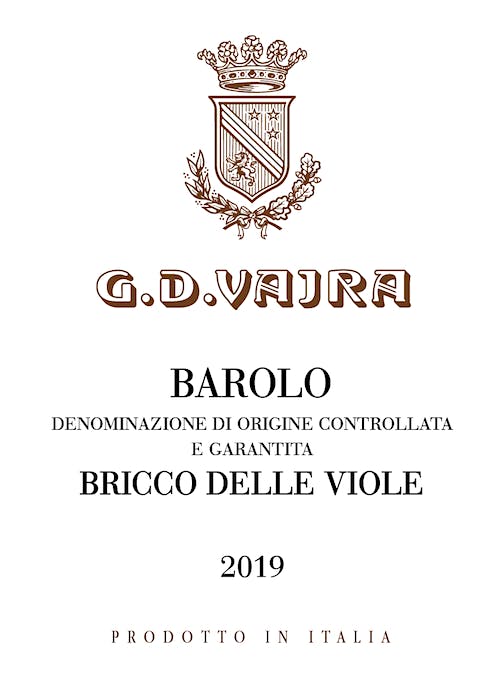 G.D. Vajra Barolo Bricco delle Viole 2019