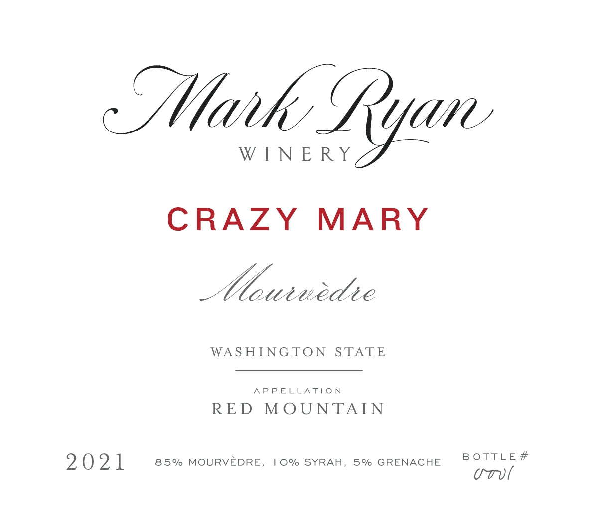 Mark Ryan Crazy Mary Mourvedre 2021