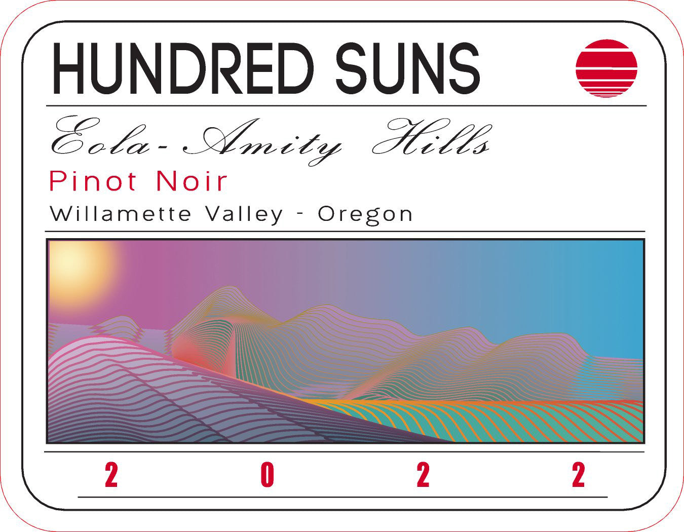 Hundred Suns Eola-Amity Hills Pinot Noir 2022