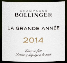 Champagne Bollinger La Grande Annee 2014