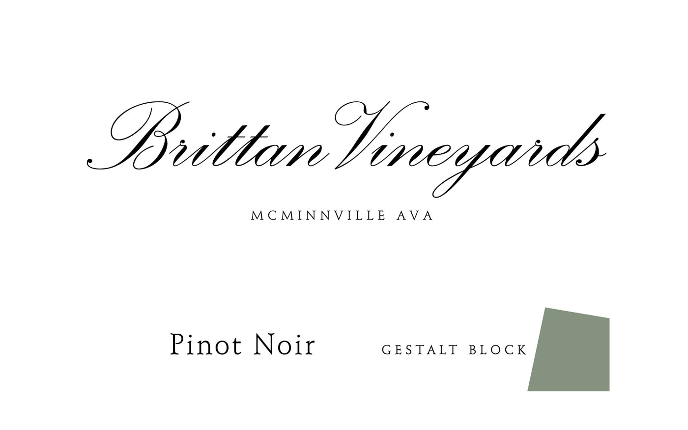 Brittan Vineyards Gestalt Block Pinot Noir 2019