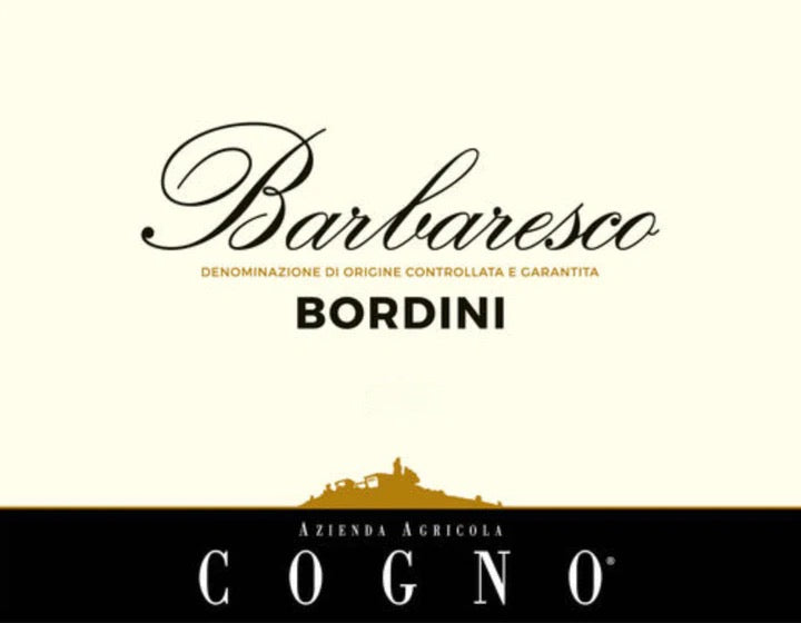 Elvio Cogno Barbaresco Bordini 2019