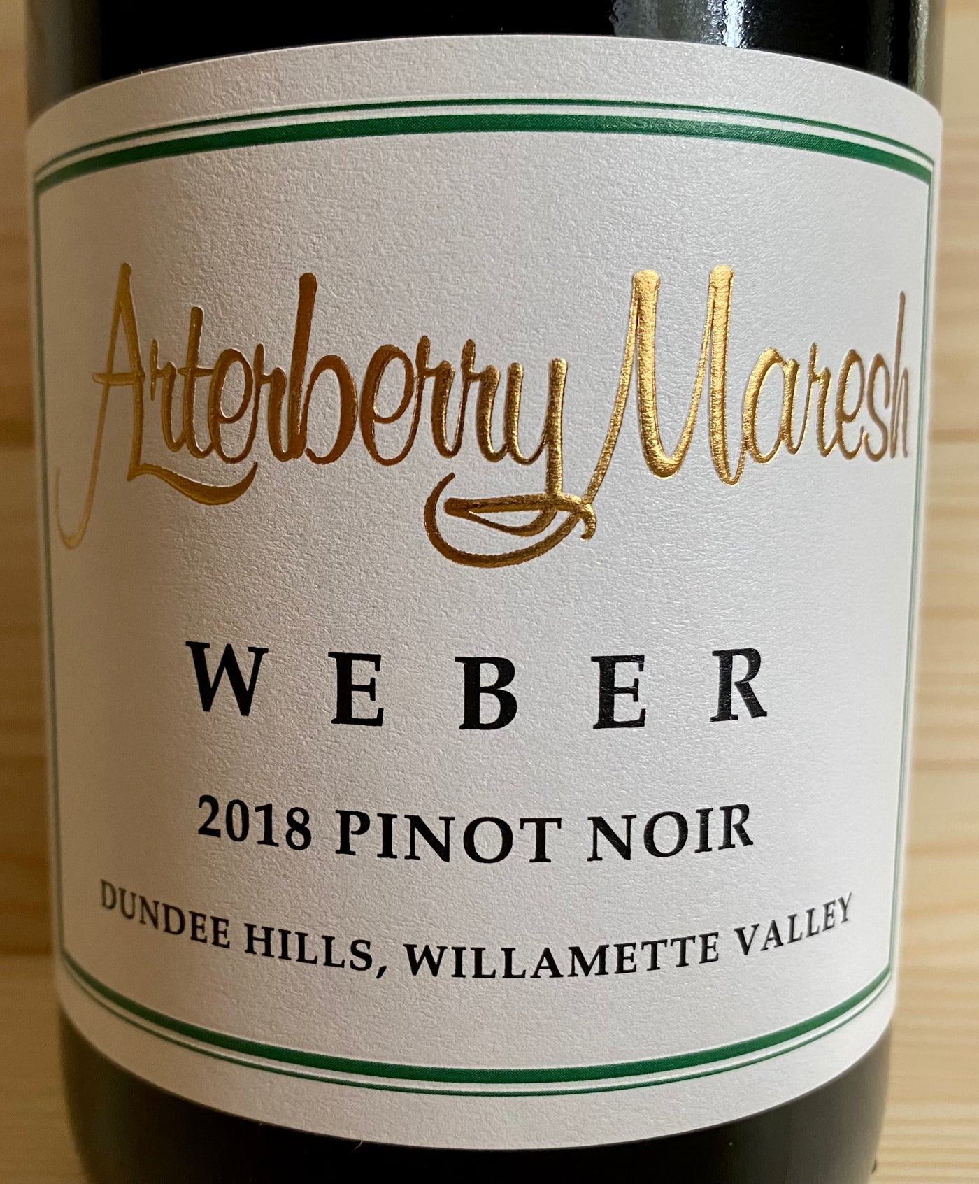 Arterberry Maresh Weber Vineyard Pinot noir 2018