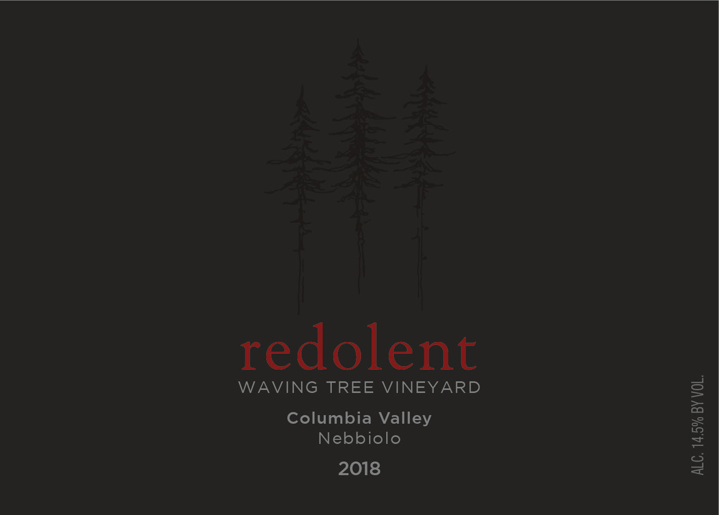Redolent Nebbiolo Waving Tree Vineyard Columbia Valley 2018